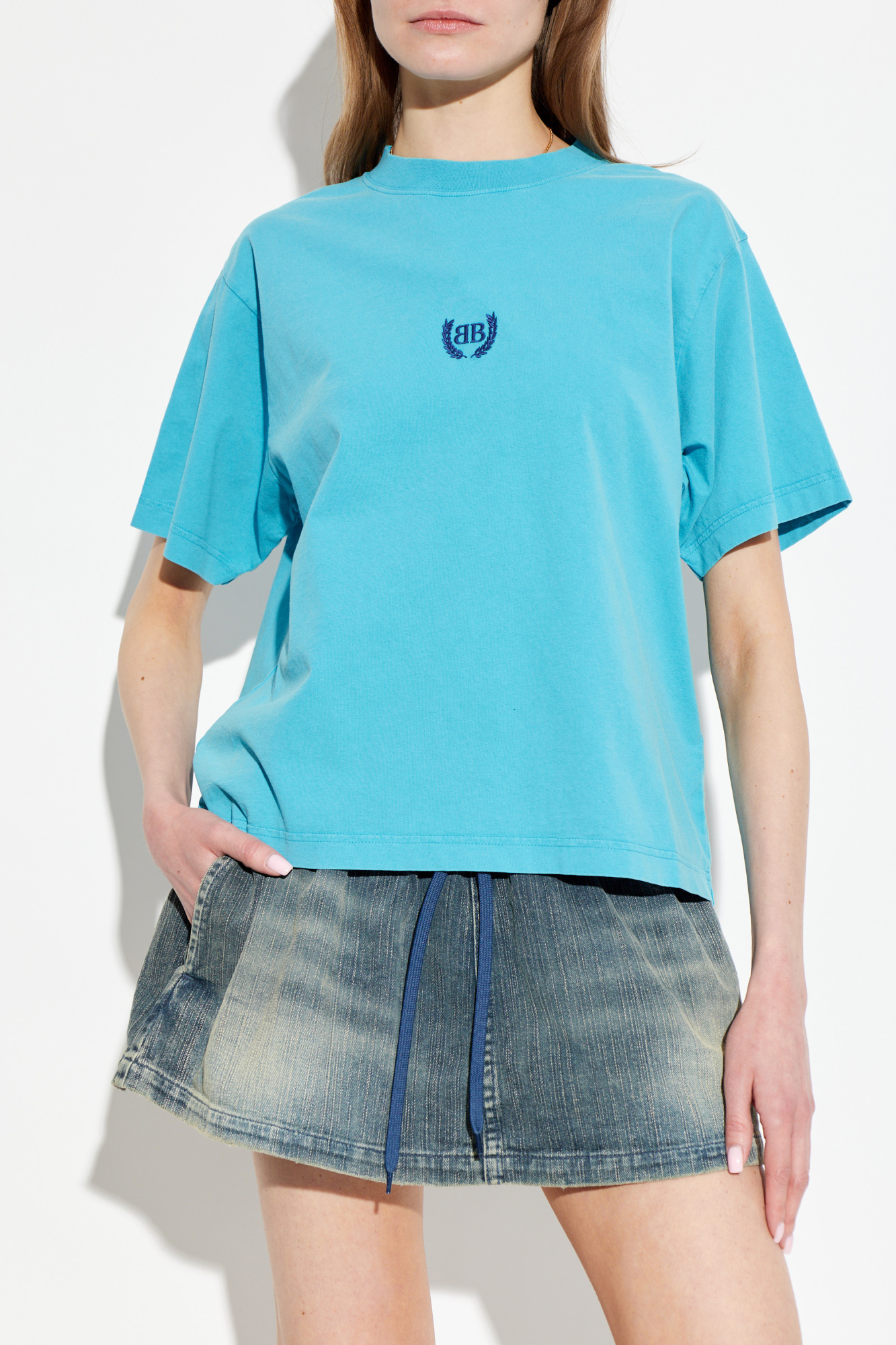 Balenciaga T-shirt with embroidered logo | Women's | Vitkac